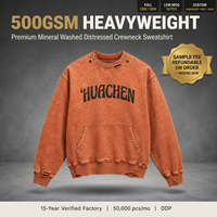 Sweat-shirt sur mesure pour homme 400 GSM en molleton bouclette délavé effet soleil et vieilli pour créateurs de marques – Vente directe usine