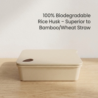 Boîte à lunch écologique biodégradable compatible micro-ondes pour la conservation des aliments, idéale pour la cuisine, la rentrée scolaire et le bureau, inspirée des balle de riz