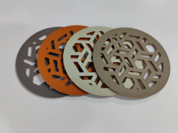 Sous-verres creux en cuir antidérapants résistants à la chaleur et imperméables Table à manger Napperons en cuir PU Tapis et tampons