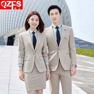 <span class=keywords><strong>Terno</strong></span> OEM con el mismo Traje Temperamento informal Gerente de otoño Presidente Trajes profesionales de gama alta <span class=keywords><strong>para</strong></span> hombres y mujeres 2 piezas - Product Image 2