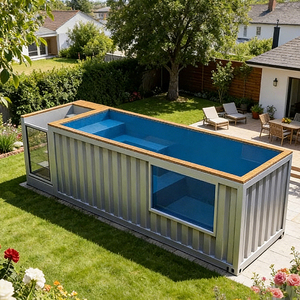 <span class=keywords><strong>Piscine</strong></span> préfabriquée hors sol en conteneur maritime <span class=keywords><strong>de</strong></span> 20 pieds, personnalisable, pour cour et balcon, pour adultes et enfants, avec pompe durable - Product Image 4