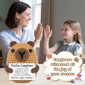 Crochet fait main Animal Capybara retour à l'école cadeaux pour lui fils adolescent émotionnel remonter le moral mignon trucs <span class=keywords><strong>choses</strong></span> cadeau <span class=keywords><strong>de</strong></span> noël - Product Image 5