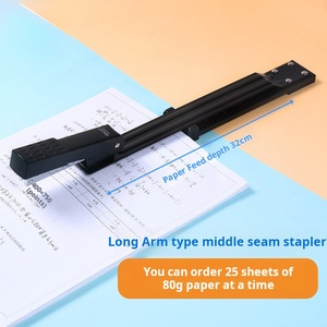<span class=keywords><strong>Agrafeuse</strong></span> à <span class=keywords><strong>bras</strong></span> <span class=keywords><strong>long</strong></span> pour reliure à cheval, format A3, électrique, pour la reliure de livres et l'usage bureautique - Product Image 3