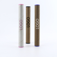 Dimensions personnalisées, tube d'emballage en papier pour envoi postal, tube en papier kraft robuste pré-roulé en forme de cône, sans acide, avec bouchons en silicone