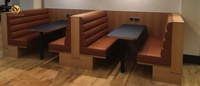 Conception de banquette de restaurant en velours confortable ensemble de meubles de salon de fantaisie meubles commerciaux ensemble de canapés de banquette de restaurant