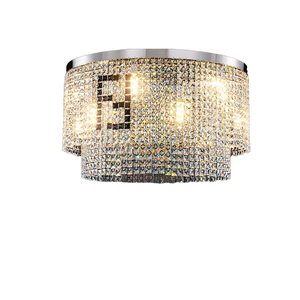 Venda quente Pingente Retangular Frisado Cristal Rodada Cromo Teto Lustre De Cristal De Luxo para Sala De Estar - Product Image 1