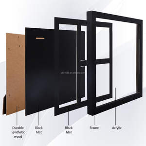 Personalizado 3D madera MDF boda imagen Premio vitrina marco de fotos para la pintura de caligrafía lienzo al óleo marco de la caja de sombra - Product Image 4