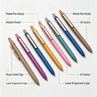 Bolígrafo de Gel Metálico Estilo Europeo 0.5mm Personalizado con Marca para Regalo Promocional Empresarial