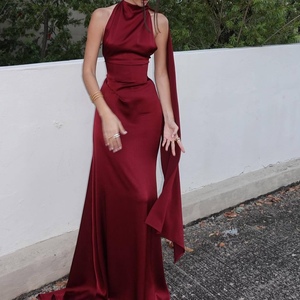 Vestidos de Noche Elegantes de Satén para Mujer, Estilo Chic, Ligeros y de Lujo, a la Moda - Product Image 3