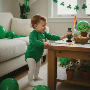 Ropa de Primavera/Verano para Bebé Niña Recién Nacida, Mono de Manga Larga con Estampado de Conejito de Pascua - Product Image 3