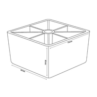 Pieds de meuble carrés en plastique ABS robustes et personnalisables pour armoires de cuisine, lits, meubles modernes, chambre, bureau à domicile, usage extérieur et parcs