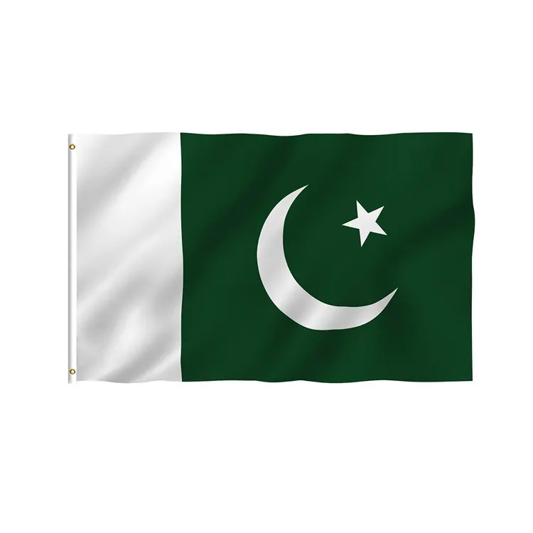 Flagnshow bandeiras 3x5 pés de poliéster paquistão islâmica república do paquistão