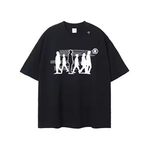 Camiseta de gran tamaño para hombre, Camiseta con estampado de pulverización directa Digital, Camiseta holgada de algodón pesado para hombre, camiseta con serigrafía, ropa <span class=keywords><strong>homb</strong></span> - Product Image 4