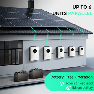 Inversor Solar Híbrido de Fase Dividida de 12KW, 48V, 120/240VAC, Onda Sinusoidal Pura, Certificado UL1741, <span class=keywords><strong>2</strong></span> Inversores con Cargador Solar MPPT - Product Image 5