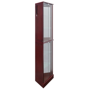 Wood Living Room <strong>Furniture</strong> Corner <strong>Curio</strong> <strong>Cabinet</strong> with Glass Doors - Product Image 3