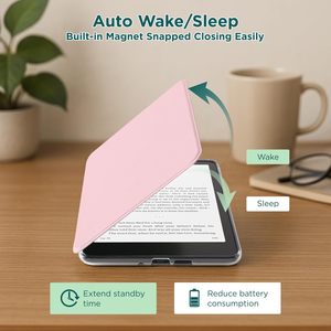 Estilo de <span class=keywords><strong>libro</strong></span> Clear Hard Back Shell Magnetic Desmontable Smart Cover Case para <span class=keywords><strong>Kindle</strong></span> Paperwhite 12th Generation 7 pulgadas - Product Image 3