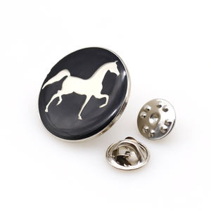 Özel yuvarlak şekilli yaka <span class=keywords><strong>pin</strong></span> rozeti metal logo baskı at epoksi emaye pimi ile serigrafi - Product Image 2