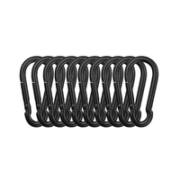 Crochets mousquetons noirs en acier inoxydable 304, résistants à la corrosion, style standard de production en usine