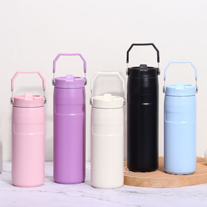 SilverJet Stainless Steel Tumbler 16oz 24oz Vacuum Insulated Water Bottle Portable Thermal <b>Cup</b> For Outdoor <b>Camping</b> Travel - Product Image 1