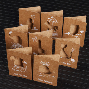 การ์ดอวยพรกระดาษคราฟท์ลายฉลุเลเซอร์รูปสัตว์แบบกำหนดเอง การ์ดเชิญงานแต่งงานสไตล์วินเทจสำหรับ<span class=keywords><strong>เพื่อน</strong></span>และครอบครัว - Product Image 1