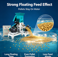 Petite extrudeuse multifonctionnelle flottante pour aliments pour poissons 40-60kg/h 380V, machine à granulés pour aliments pour chiens, chats et volailles, personnalisable