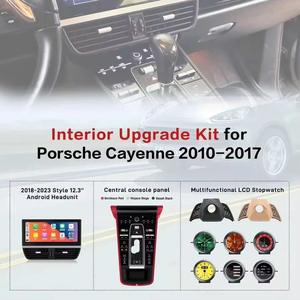Kits de mise à niveau intérieure Android 12,3 pouces pour Porsche Cayenne 2010-2017, panneau de console centrale, écran LCD multifonctionnel, chronomètre - Product Image 2
