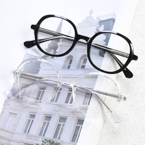 Lunettes Rétro Anti-Lumière Bleue Tendance 2025 pour Hommes, Monture TR90 Anti-Radiation, Lunettes <span class=keywords><strong>de</strong></span> <span class=keywords><strong>Vue</strong></span> Rondes Transparentes à la Mode pour Femmes - Product Image 3