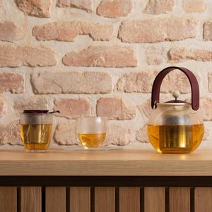 Tasse à café/thé/cappuccino en verre céramique à double paroi isolée thermiquement de 350 ml (12 oz) pour boissons chaudes et froides - Product Image 3