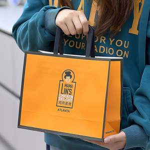 Sac en papier kraft personnalisé, biodégradable, respectueux de l'environnement, résistant à l'huile et à la graisse, pour l'emballage de la restauration rapide, hamburger, poulet frit - Product Image 6