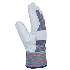 Gants de travail en cuir de vachette pleine fleur haute performance, respirants, avec dos en coton, manchette de sécurité, pour la construction et le jardinage, certifiés CE - Product Image 2