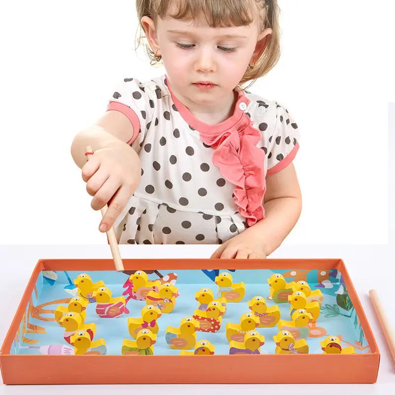 Mumoni Houten Eend Nummer Spel Magnetisch Vissen Spel Wiskunde Berekening Speelgoed