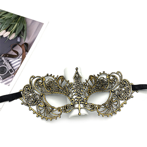 Maschera in Pizzo Colorata con Decorazioni Dorate, Maschera da Principessa per Bambine, Maschera Erotica Sensuale per Occhi da Donna - Product Image 6