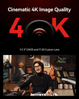 Cámara de Transmisión en Vivo 4K30 con CMOS de 1/1.3" y Lente F1.05, Cámara Web Todo en Uno Hollyland VenusLiv Air para Creadores de Contenido