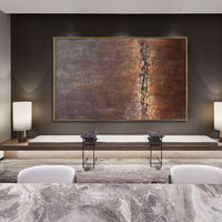 Art original fait main, huile sur toile, abstrait moderne, géométrique, relief, taille et cadre personnalisés, texture 3D vintage, art mural