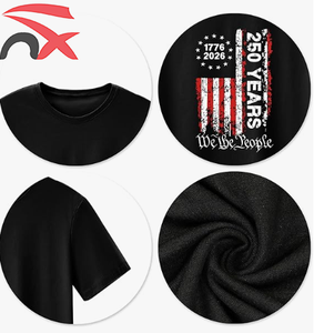 T-<span class=keywords><strong>shirt</strong></span> patriotique en coton pour hommes, design gratuit, 250e <span class=keywords><strong>anniversaire</strong></span> des États-Unis, pour encourager - Product Image 4