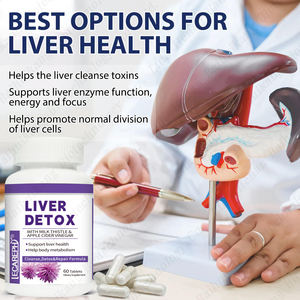 Oem özel etiket karaciğer bakım ürünleri süt devedikeni ve elma şırası sirke ile karaciğer tabletleri - Product Image 3