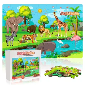 Produsen puzzle jigsaw kustom anak-anak lantai hewan besar Jumbo jkustom