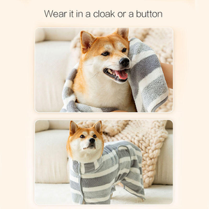 Toalla de Baño Absorbente de Secado Rápido, Suave y Cómoda, con Doble Capa, para Perros - Product Image 4