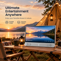 Téléviseur intelligent portable à écran tactile de 22 pouces, système d'exploitation WebOS/Google TV/Tizen en option, 1080P LED, batterie intégrée et Wi-Fi, haut-parleurs doubles pour camping-car