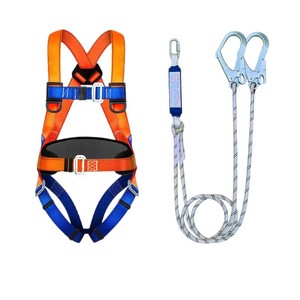 Five-Point High-Altitude Work Harness Complete Polyester Full Body <span class=keywords><strong>Safety</strong></span> Fall Protection Set Double Hook Fall Prevention - Product Image 6