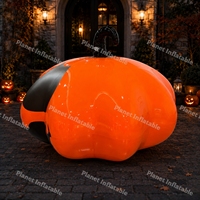 Citrouille géante gonflable transparente en PVC pour fête d'Halloween, décoration extérieure, affichage personnalisé pour festival
