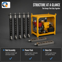 Tige de fendage hydraulique pour pierres, pour la découpe de blocs de granit et le fendage de marbre en petite carrière, avec groupe motopropulseur diesel