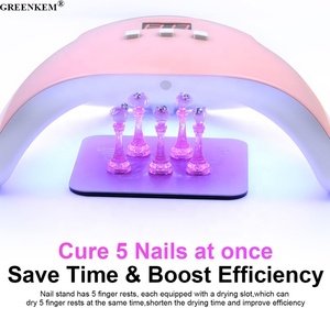 Lot de 5 supports d'affichage pour pièces d'échecs en acrylique avec base magnétique pour la pratique des pointes, 13 styles, support d'entraînement pour nail art - Product Image 4