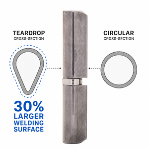 Cerniera a saldare <span class=keywords><strong>in</strong></span> <span class=keywords><strong>ferro</strong></span> resistente, realizzata con precisione, con rotazione a 360°, profilo a goccia, spessore 18mm/10mm, <span class=keywords><strong>per</strong></span> saldatura facilitata. - Product Image 5