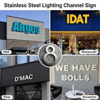 Enseigne publicitaire lumineuse LED sur mesure à lettres en relief, enseigne extérieure illuminée pour magasin, enseigne lumineuse 3D avec logo sur mesure