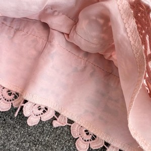 Top court à manches bouffantes en dentelle ajourée, style niche M <span class=keywords><strong>L</strong></span> Design Sense, <span class=keywords><strong>haut</strong></span> féminin taille haute et girly - Product Image 2