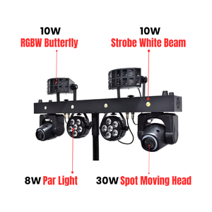 Chuyên nghiệp xách tay LED PAR Bar DJ hệ thống chiếu sáng Strobe Disco ánh sáng laser DJ ánh sáng Disco DJ thiết bị hợp đồng biểu diễn thanh 4in1 RGBW - Product Image 5