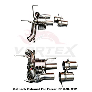 Vortex SS304 Electronic Valved Catback <b>Exhaust</b> Muffler System for Ferrari FF 6.3L V12 Supercar Performance Direct Fit - Product Image 4
