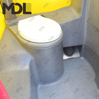 Toilette mobile de luxe de Guangzhou, toilette préfabriquée bleue, toilette en plastique portable