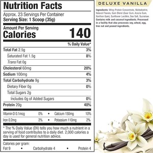 เวย์โปรตีนจากนมวัวที่เลี้ยงด้วยหญ้าแบบกำหนดเอง สำหรับเสริมสร้างสมรรถภาพร่างกาย เสริมสร้างกล้ามเนื้อ และเวย์โปรตีนรสวานิลลาธรรมชาติ - Product Image 3